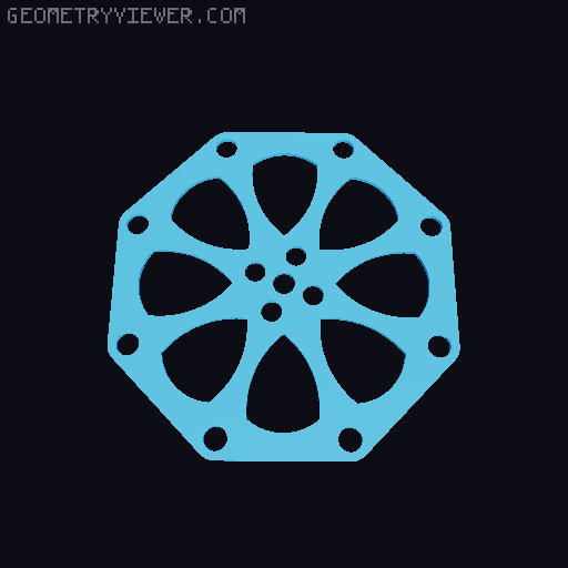 Printable Lazy Suzan & Planetary Gear Vise Open Ball XL 3D model thumbnail