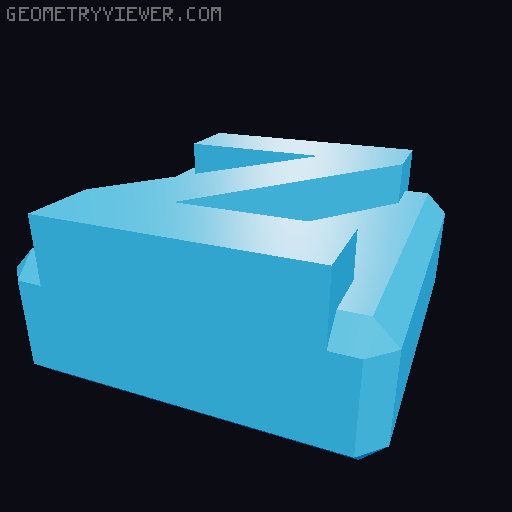 PrintABlok:WritersBloks interlocking letter blocks 3D model thumbnail