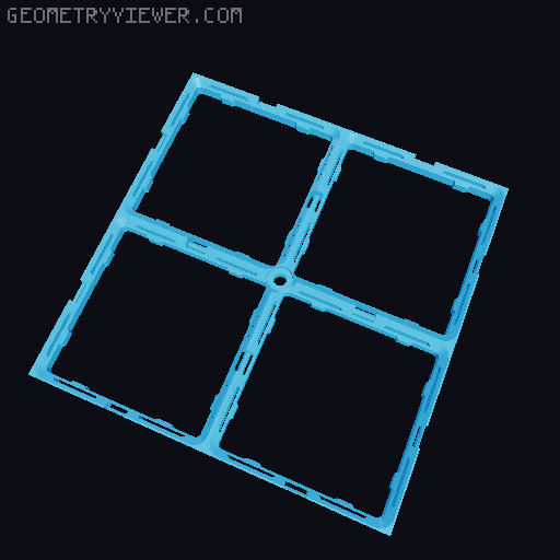 CLCKbase with Screw Holes, Sizes up to 9x9, Gridfinity Baseplate 3D model thumbnail