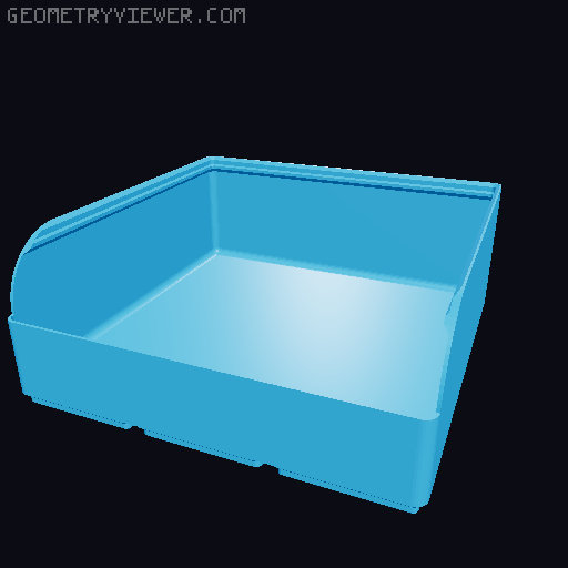 Gridfinity rouded bins collection all sizes 3D model thumbnail