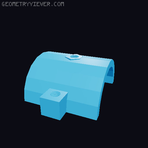 Stroller Fishing Rod Holder 3D model thumbnail