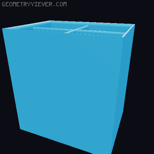Honeycomb tool wall Box 3D model thumbnail