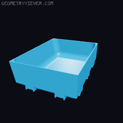Modular Drawer Organizer Remix 3D model thumbnail