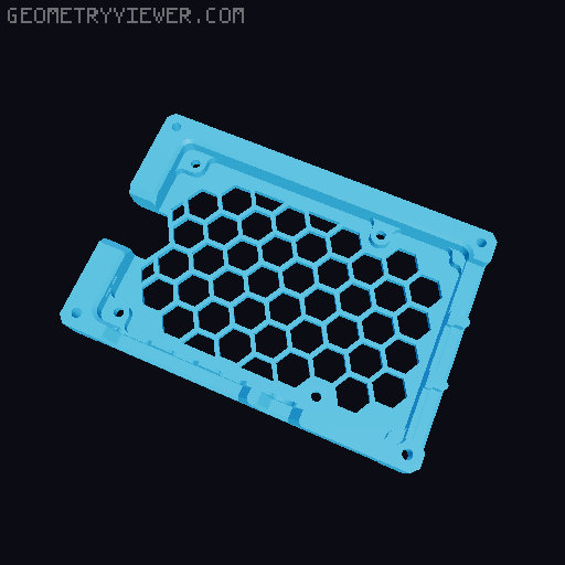 Case for Raspberry Pi 4 + Geekworm P165-A Heatsink/Fan 3D model thumbnail
