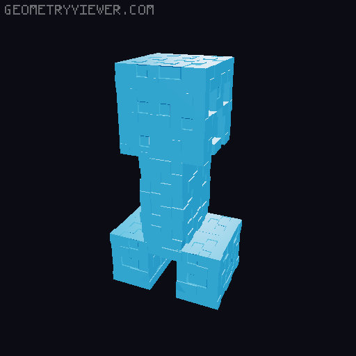 Creeper Minecraft 3D model thumbnail