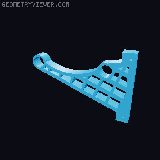 Filament Spool Rack - Pipe Clamp Mounted 3D model thumbnail