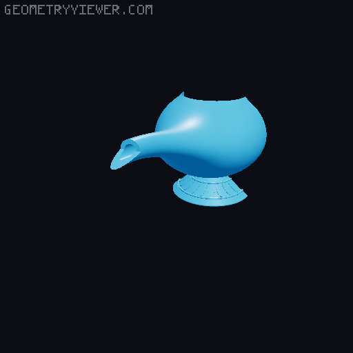 Genie's Lamp 3D model thumbnail