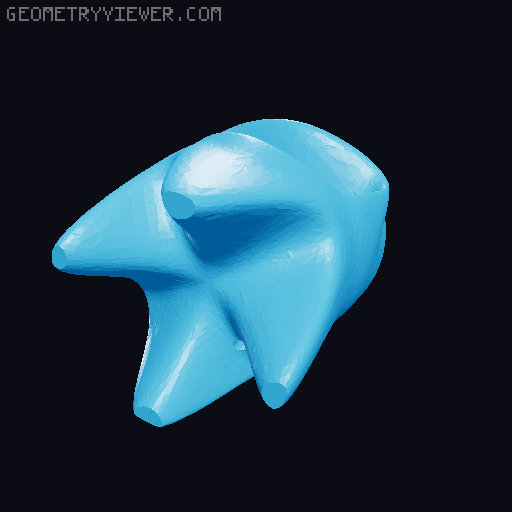 smile toothbrush holder 3D model thumbnail