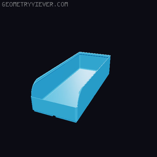 Gridfinity rouded bins collection all sizes 3D model thumbnail