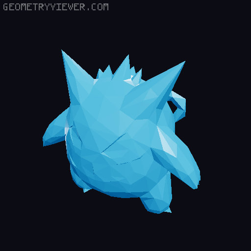 Low Poly Gengar 3D model thumbnail