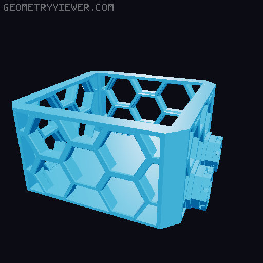 Honeycomb Wall Storage Bins 3D model thumbnail