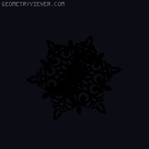 Initial A-Z snowflake décor 3D model thumbnail