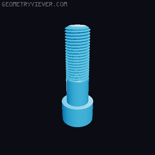 Hundreds of Metric Allen Screws with Cylindrical Head M2 up to M64 3D model thumbnail