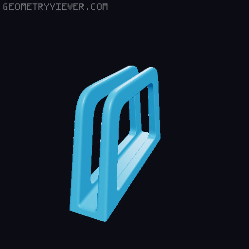 Minimalistic laptop stand 3D model thumbnail