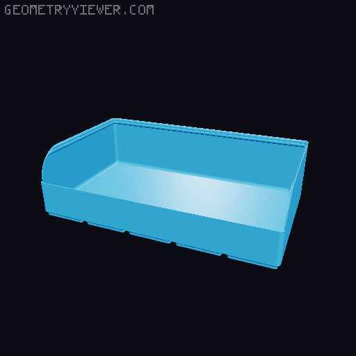 Gridfinity rouded bins collection all sizes 3D model thumbnail