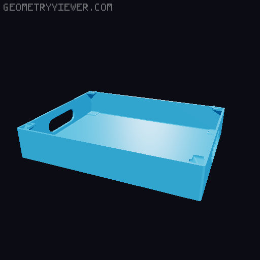 Stackable tray remix - more height options 3D model thumbnail