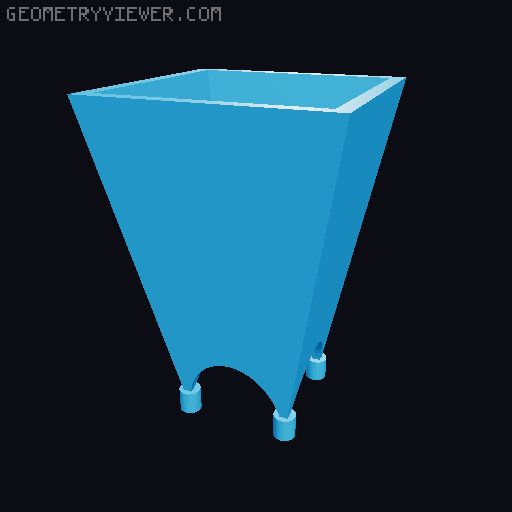 Bird feeder. 3D model thumbnail