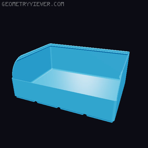 Gridfinity rouded bins collection all sizes 3D model thumbnail