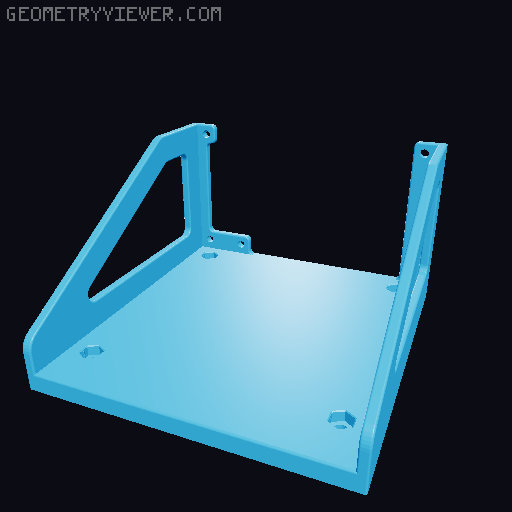 3D printable open frame PC case 3D model thumbnail