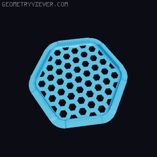 Interlocking Sorting Cups (Hex Shape) - Version 2 3D model thumbnail