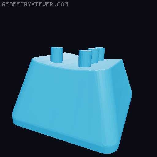 Keycaps with Braille 3D model thumbnail