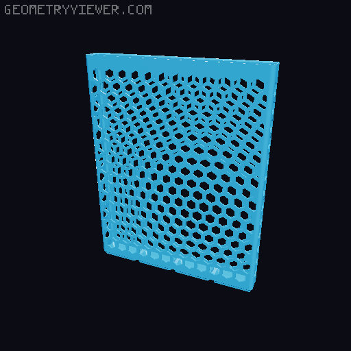 Gridfinity Hex Bins Light all sizes 3D model thumbnail