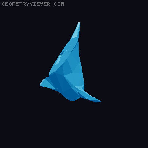 Low Poly Wall Shark 3D model thumbnail