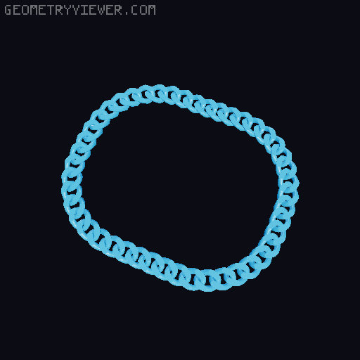 Cuban Link Chain 3D model thumbnail