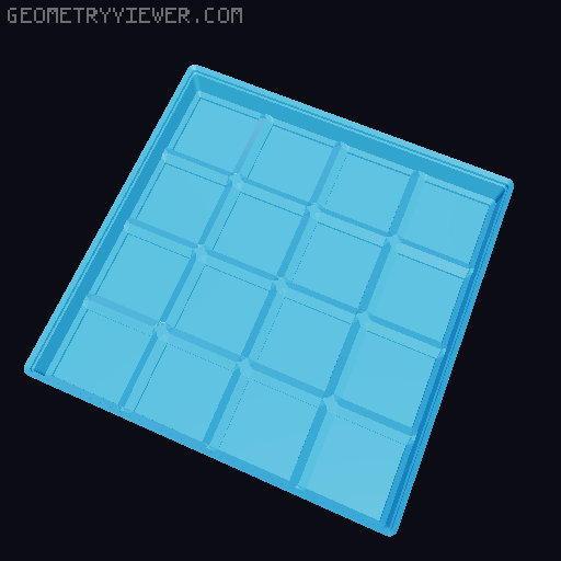 Gridfinity Box (Quick print, lite version, less filament!) 3D model thumbnail