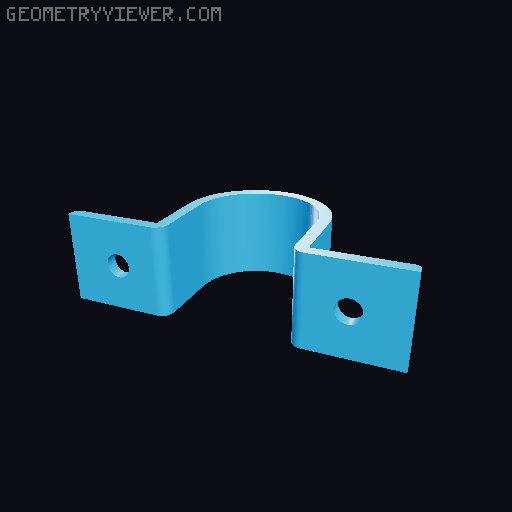 Cable Clamps Clips 3D model thumbnail