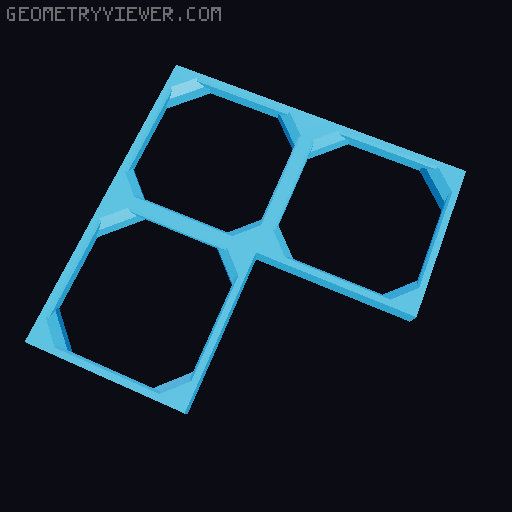 openGrid Triangular Tiles (2x2 - 12x12) 3D model thumbnail