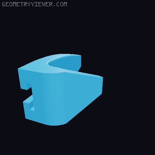 Detachable wall hooks 3D model thumbnail