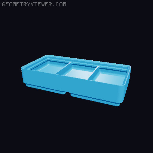 Gridfinity Divider Bins 3D model thumbnail
