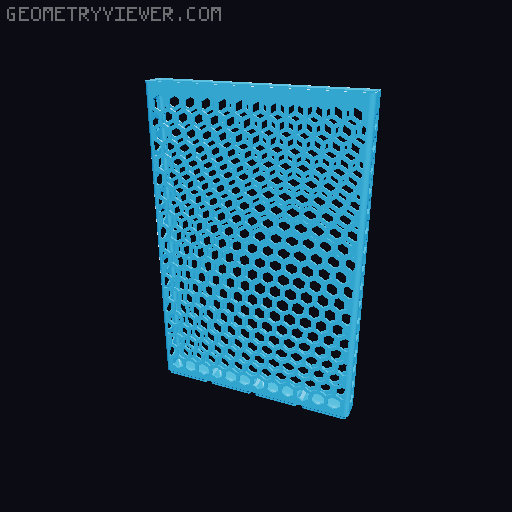 Gridfinity Hex Bins Light all sizes 3D model thumbnail