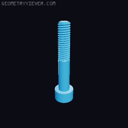 Hundreds of Metric Allen Screws with Cylindrical Head M2 up to M64 3D model thumbnail