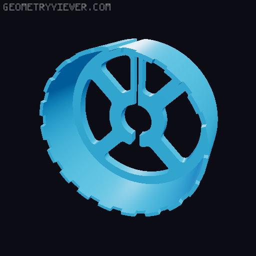 Ratchet strap reel (clicky assembly) 3D model thumbnail