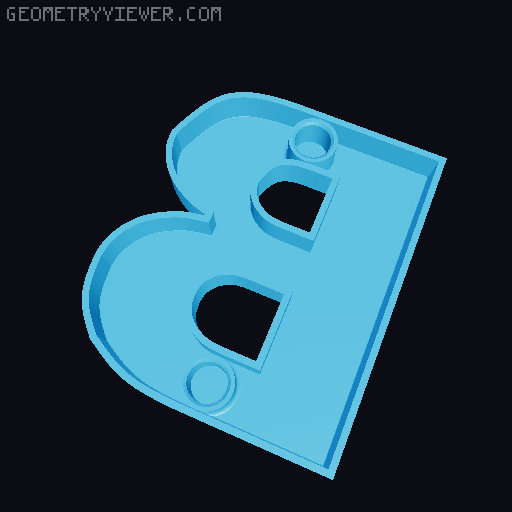 Floating House Numbers – Modular Character Set - Sergoe UI Black 3D model thumbnail