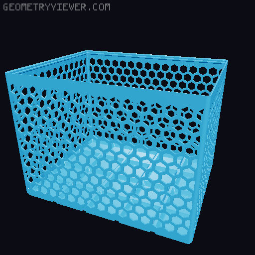 Gridfinity Hex Bins Light all sizes 3D model thumbnail