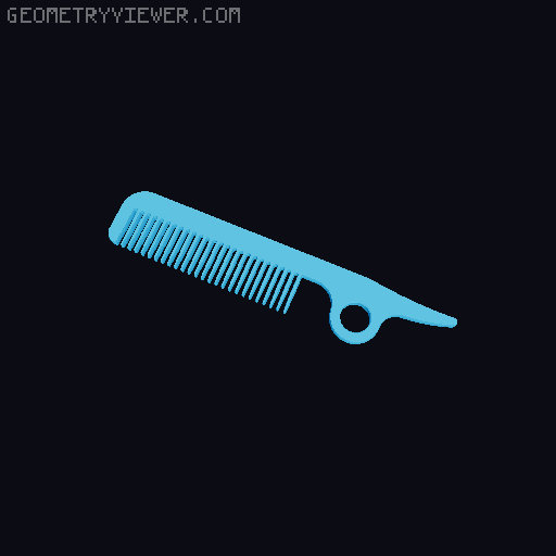 FOLDING COMB 3D model thumbnail