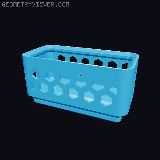 Gridfinity Hex Bins Light all sizes 3D model thumbnail