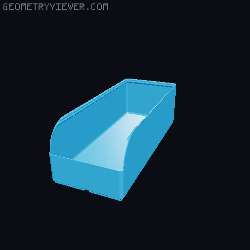 Gridfinity rouded bins collection all sizes 3D model thumbnail