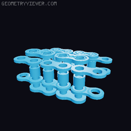 PushRod Engine with Gearbox 3D model thumbnail
