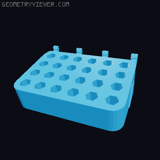 Pegboard levitating toolbox 3D model thumbnail