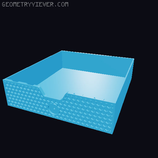 Drawer underdesk for Ikea Bekant 3D model thumbnail
