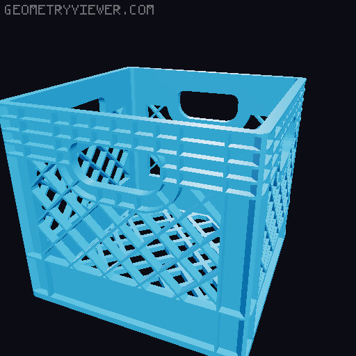 Skadis Milk Crate 3D model thumbnail