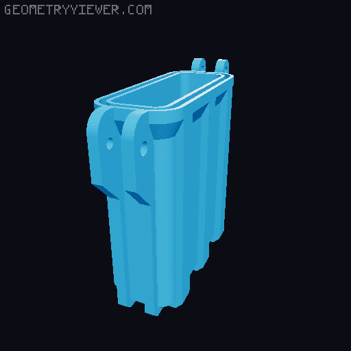 Rugged 1S Battery Case 3D model thumbnail