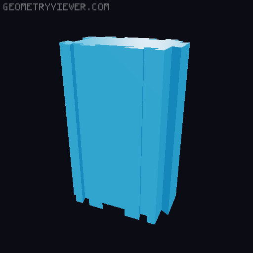 Modular drawer for electronic components (Vase mode) 3D model thumbnail
