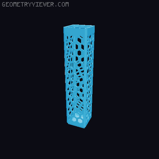 Gridfinity Hex Bins Light all sizes 3D model thumbnail