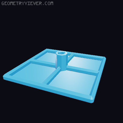 Space Checkers 3D model thumbnail