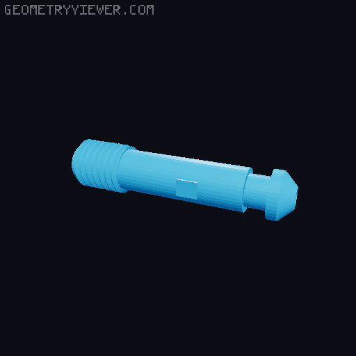 Zinc blaster printed plunger rods and plungers for 25mm or 26mm ID PT 3D model thumbnail